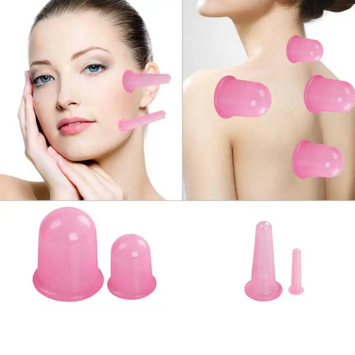 5pcs/Set Silicone Anti Cellulite Cup Vacuum Massage