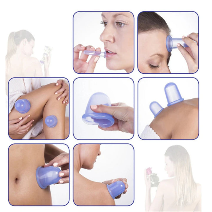 5pcs/Set Silicone Anti Cellulite Cup Vacuum Massage