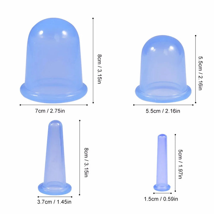 5pcs/Set Silicone Anti Cellulite Cup Vacuum Massage