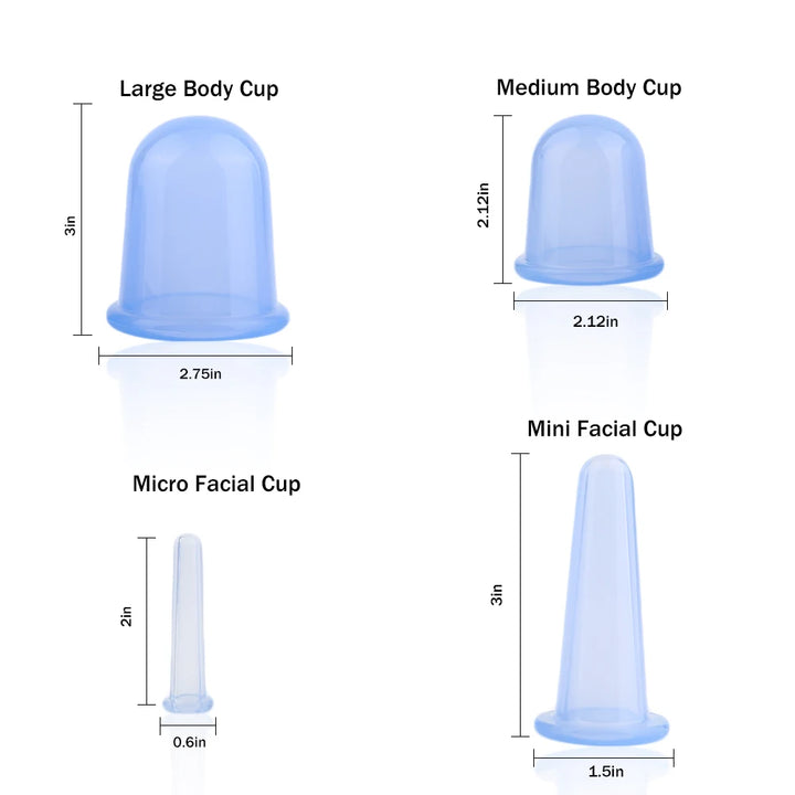 5pcs/Set Silicone Anti Cellulite Cup Vacuum Massage