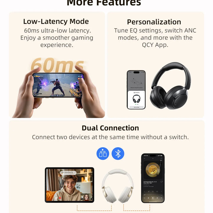 QCY H3 Pro ANC Wireless Headphones