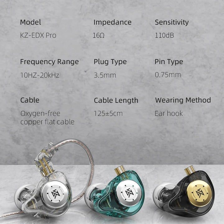 KZ EDX Pro Gaming & Music Earphones